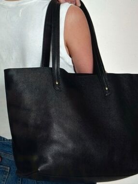 Tecovas Bovine Black Leather Tote